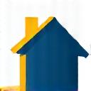 House with upward arrow icon representing versatile use